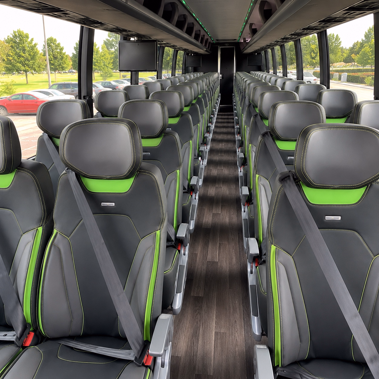 rogers charter bus interior