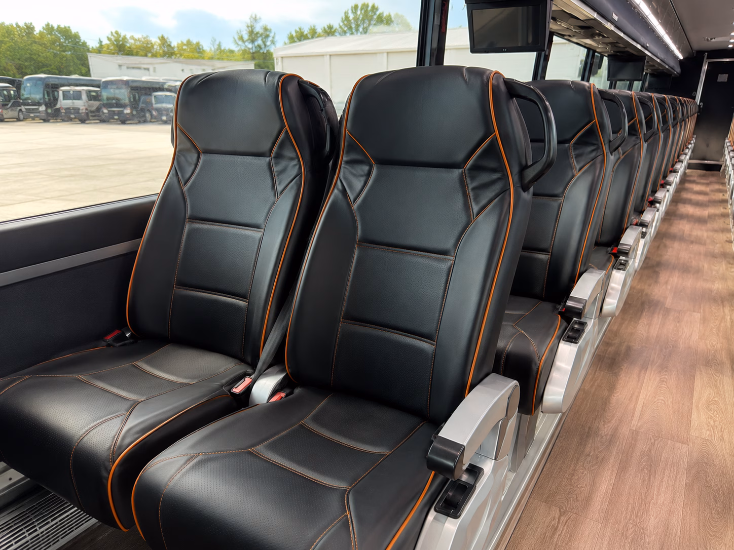 rogers charter bus rental inside